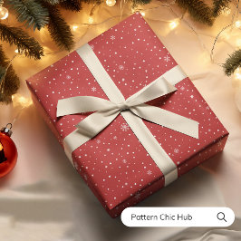 WP06: Den moderna Eleganten för snöflammor Juldage Presentpapper