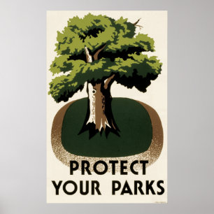 WPA-affischen skyddar vår parker Poster