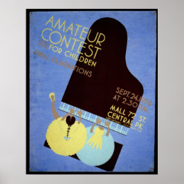WPA Amateur Music Tävling för Children 1936 Poster