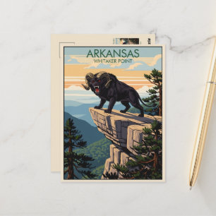 WPA Arkansas Whitaker Point Vykort