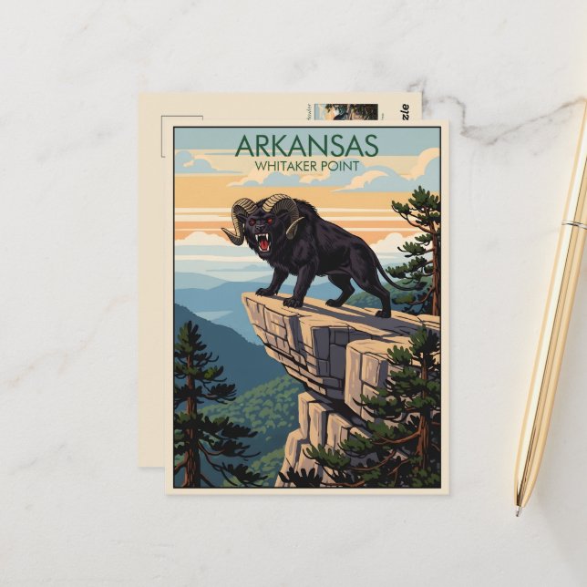 WPA Arkansas Whitaker Point Vykort (Fram/Back In Situ)