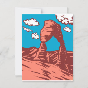 WPA Art Delikat Arch i Arches nationalpark Vykort