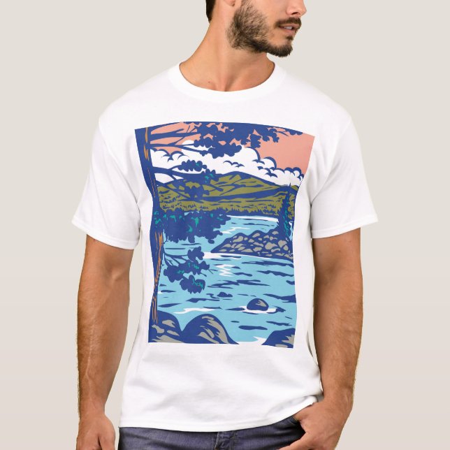 WPA Art Emerald Bay State Park i South Sjö Tahoe T Shirt (Framsida)