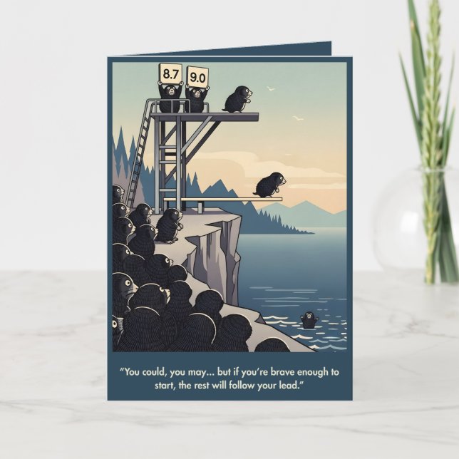 WPA art funny motivational slogan card Kort (Framsida)