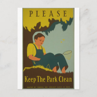 WPA - Behålla Parken Clean Vykort