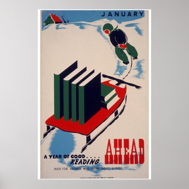 WPA Bibliotek Poster (Framsidan)