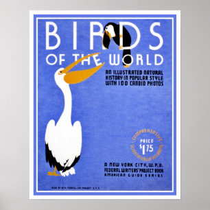 WPA Birds of the World Reklam Poster