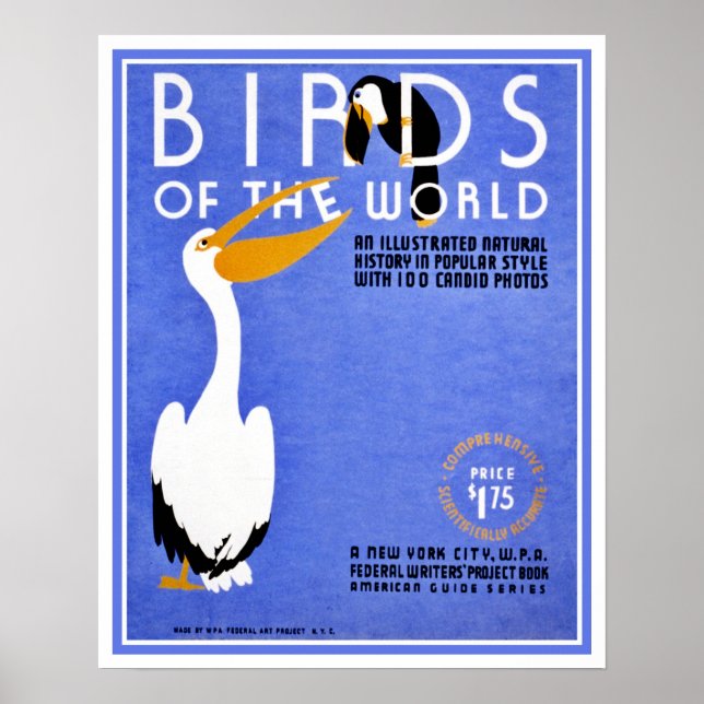 WPA Birds of the World Reklam Poster (Framsidan)
