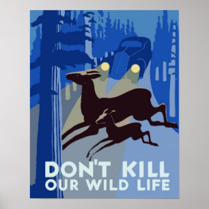 WPA-djurliv Poster