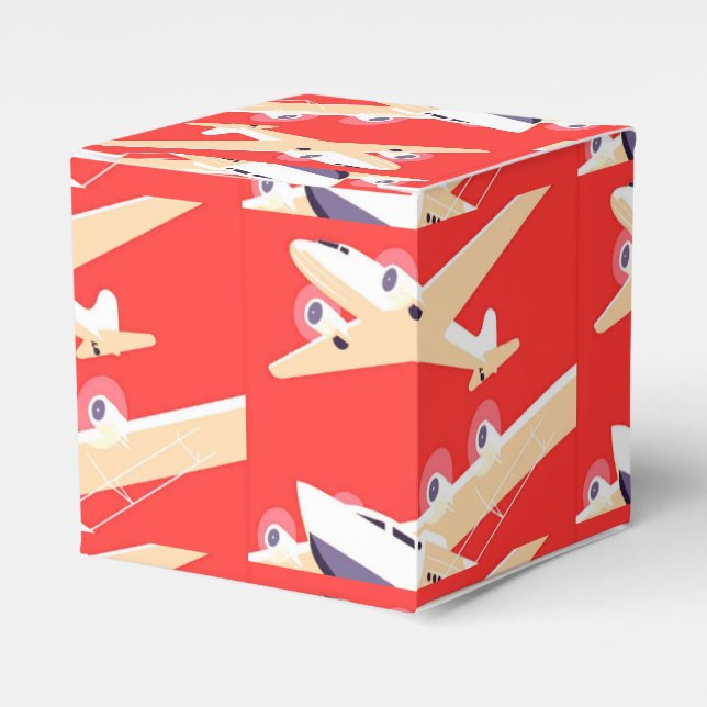 WPA-färgad Vintage för flygplan Presentaskar (Framsidan Sidan)