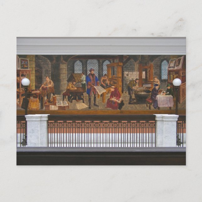 WPA Murals 5 ~ vykort (Framsida)