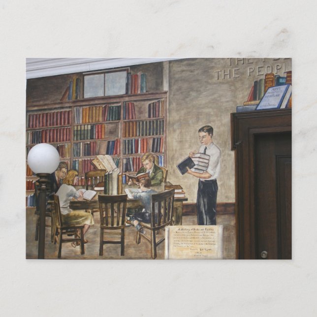 WPA Murals 8 ~ vykort (Framsida)