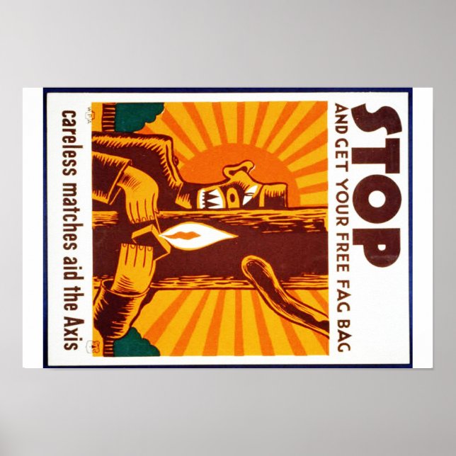 WPA-Poster för förebyggande av skogsbränder i vint Poster (Framsidan)