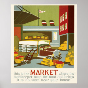 WPA Poster marknaden