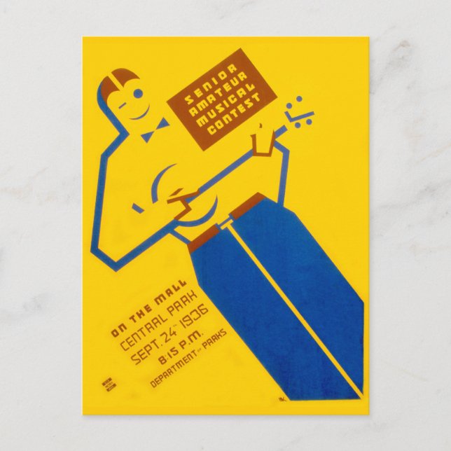 WPA-Poster vykort (Framsida)