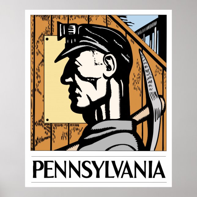 WPA REDUX PENN COAL MINER POSTER (Framsidan)