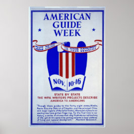 WPA-skrivprogram för American Guide Week Poster