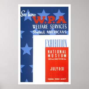 WPA skyddar amerikaner 1941 WPA Poster