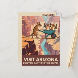 WPA stil Besök Arizona vykort