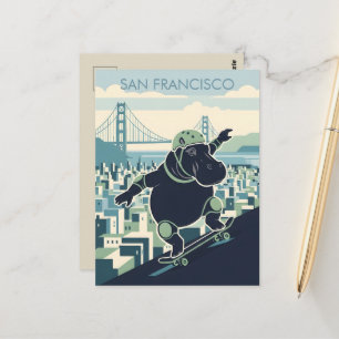 WPA‑stil San Francisco vykort
