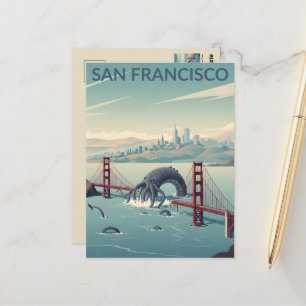 WPA-Style San Francisco Kryptid Vykort