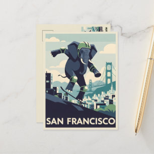 WPA Style San Francisco Reseguide Vykort