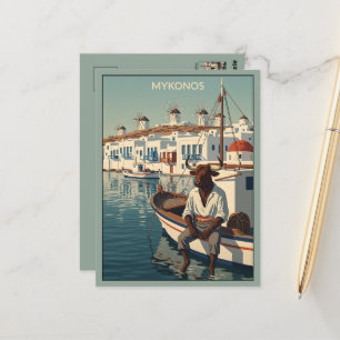WPA Tematiserade Mykonos Vykort