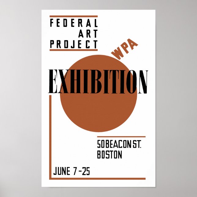 WPA-utställning för Federal Art Project Poster (Framsidan)