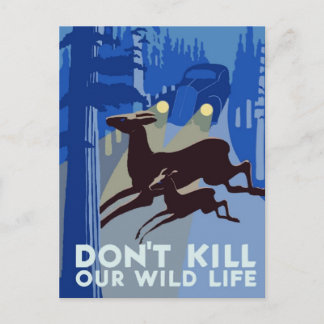 WPA Wildlife Vykort