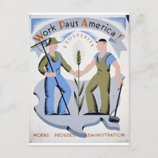 WPA - Work America Vykort