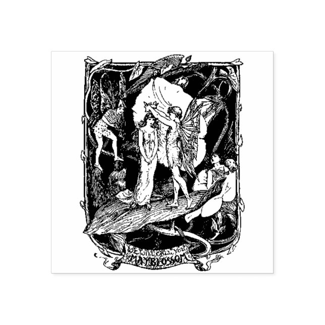 WQ RUBBER FRIMÄRKE : Thumbelina Now MayBlossom Stämpel (Tryck)