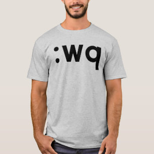 : wq - svart text för Vi-/Vimanvändare T-shirt