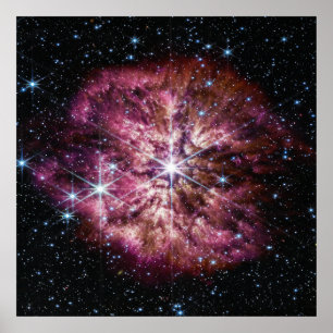 WR 124 Star och Nebula Bright Stars JWST Poster