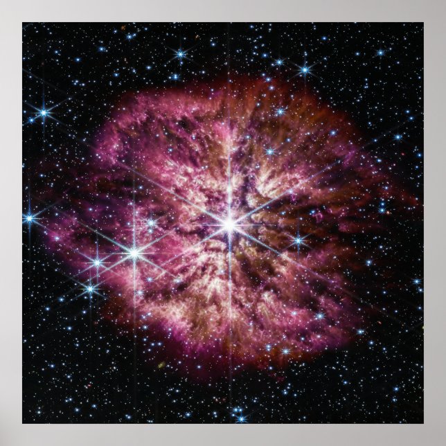WR 124 Star och Nebula | Bright Stars | JWST Poster (Framsidan)