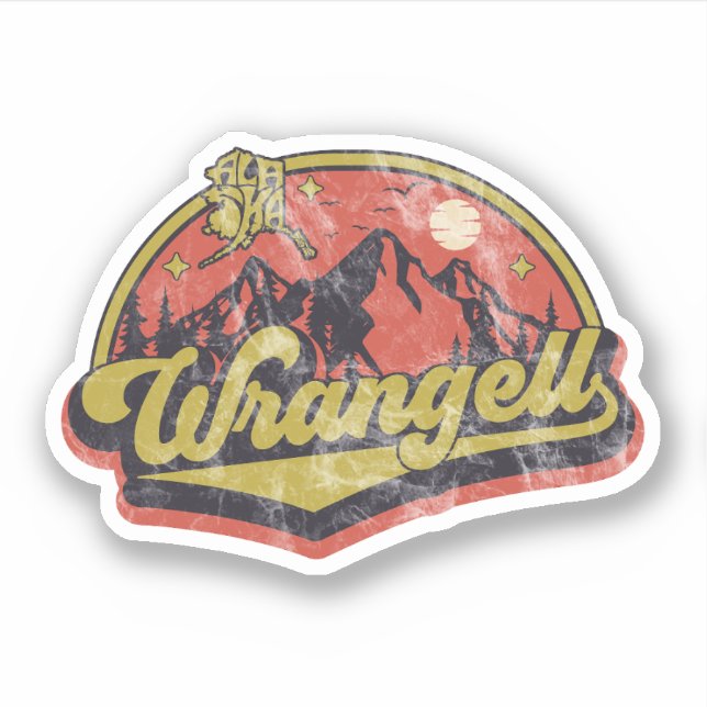 Wrangell, Alaska Klistermärken (Framsida)
