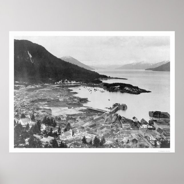 Wrangell, Alaska Panorama 1914 Poster (Framsidan)