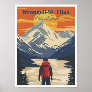 Wrangell St Elias Alaska Artwork Travel Ställe Poster