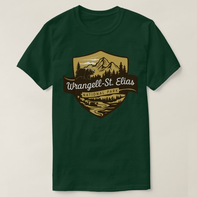 Wrangell St Elias National Park Bear TShirt T Shirt (Design framsida)