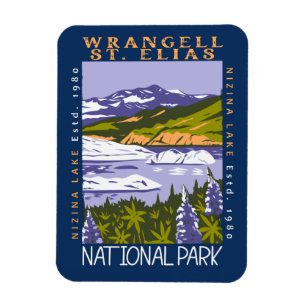 Wrangell St Elias National Park Vintage Distress Magnet