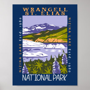 Wrangell St Elias National Park Vintage Distress Poster