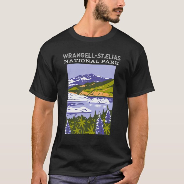 Wrangell St Elias nationalpark Alaska Camping H T Shirt (Framsida)