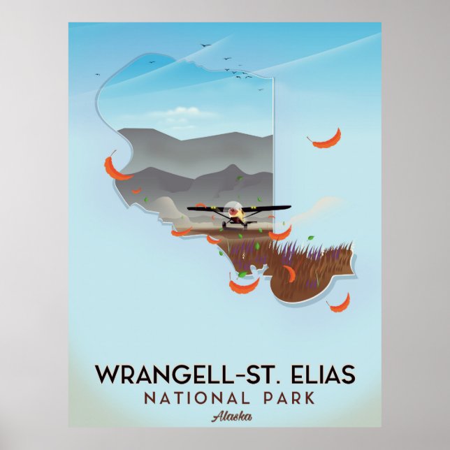 Wrangell-St. Elias nationalpark Alaska poster (Framsidan)