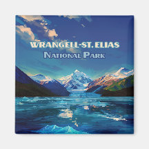 Wrangell St. Elias nationalpark Alaska Retro Card