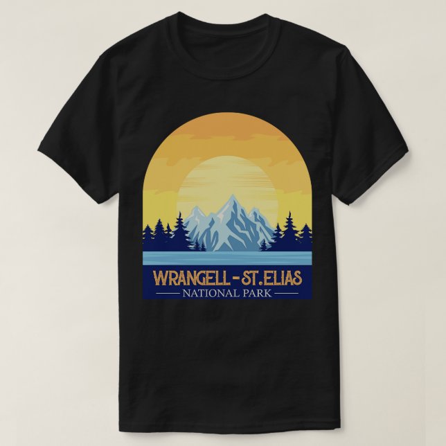 Wrangell St Elias nationalpark Alaska T Shirt (Design framsida)