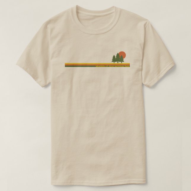 Wrangell-St. Elias nationalpark Gräs Träd Sol T Shirt (Design framsida)