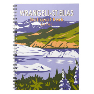 Wrangell St Elias nationalpark Nizina Sjö Alaska Anteckningsbok