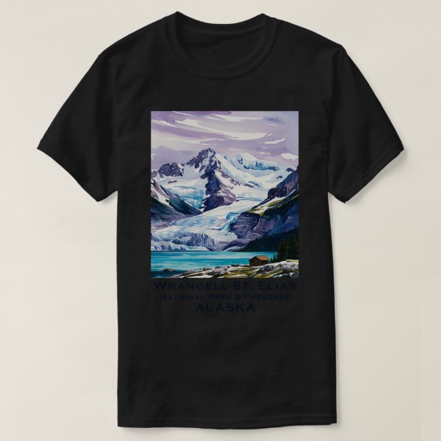 Wrangell St Elias nationalpark Preserve Alaska TS T Shirt (Design framsida)