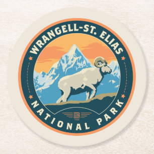 Wrangell-St Elias nationalpark Underlägg Papper Rund