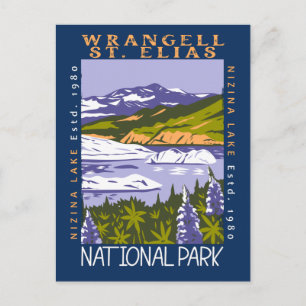 Wrangell St Elias Nationalpark Vintage slitstark d Vykort
