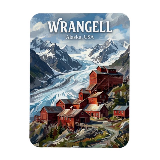 Wrangell-St. Elias USA Magnet (Vertikal)